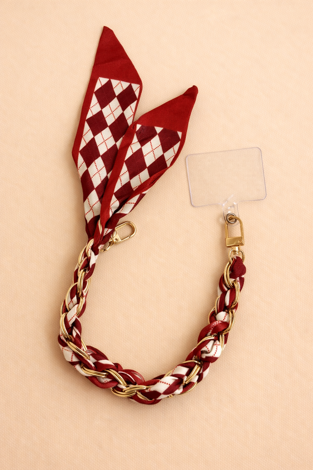 Mini chaîne foulard  - Bordeaux