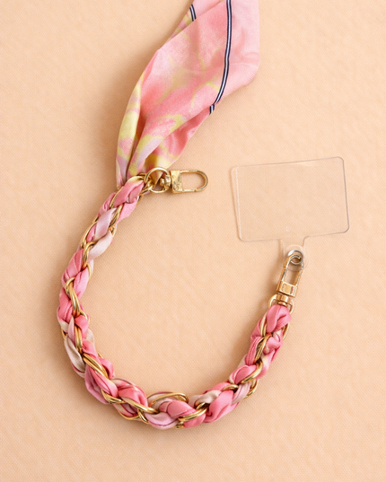 Mini chaîne foulard - Rose