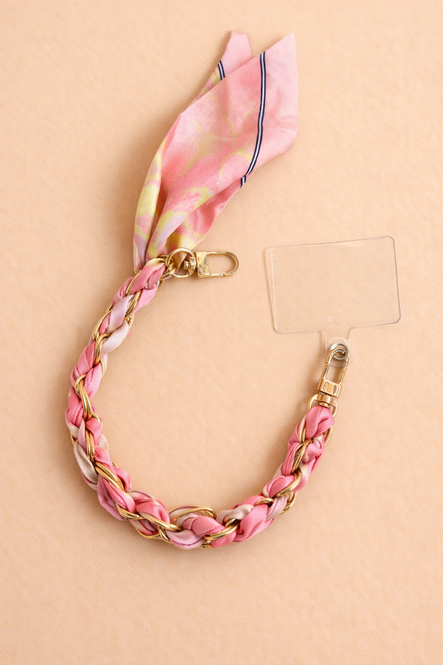 Mini chaîne foulard - Rose