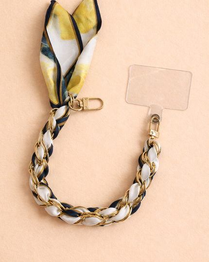 Mini chaîne Foulard  - Vert et jaune