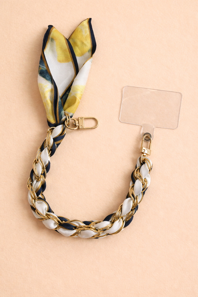 Mini chaîne Foulard  - Vert et jaune