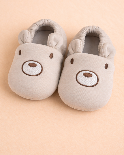 Chaussons Antidérapantes - Ours Beige
