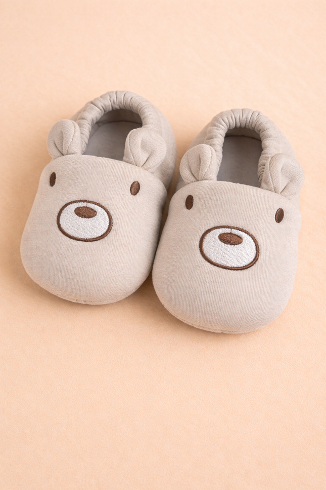 Chaussons Antidérapantes - Ours Beige