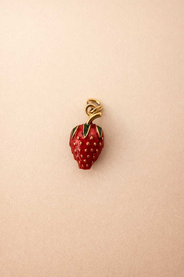 Charm Fraise - Doré