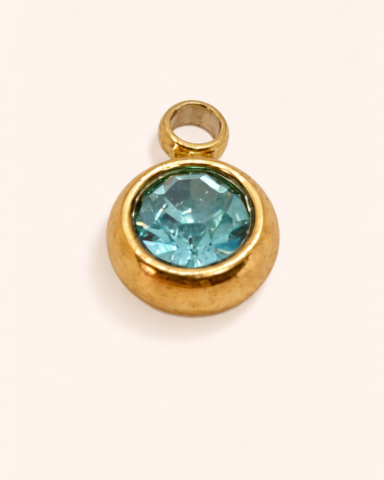Charm Zircons - Bleu Doré
