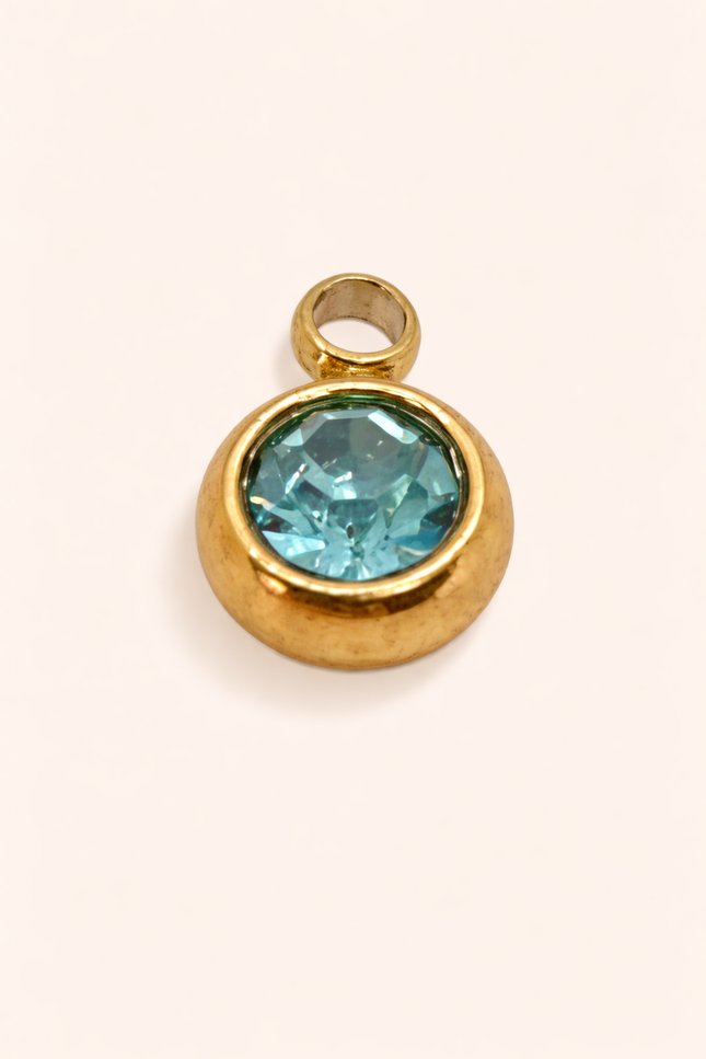 Charm Zircons - Bleu Doré