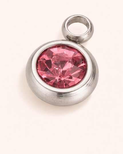 Charm Zircons - Rose Argenté