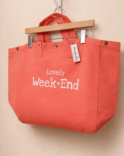 Grand Cabas Lovely Week End - Rose corail