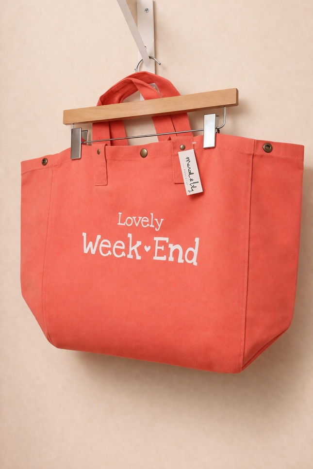 Grand Cabas Lovely Week End - Rose corail