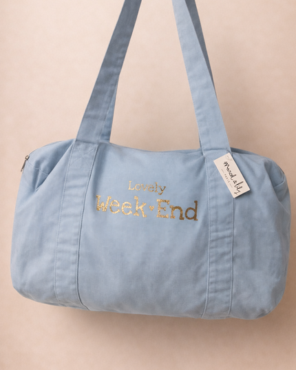 Sac polochon  Lovely Week End - Bleu pastel