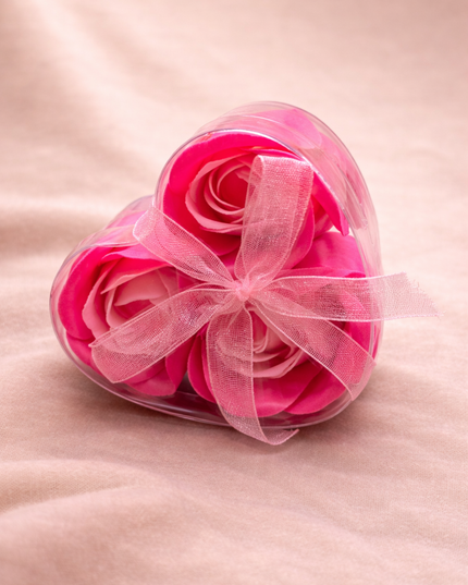Coeur de fleurs de Savon - Roses
