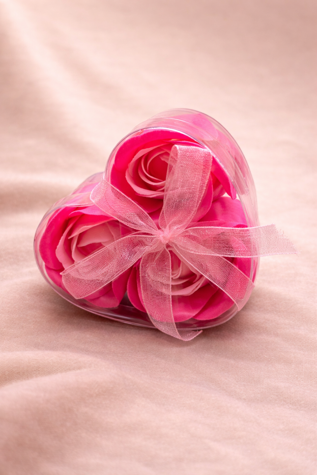 Coeur de fleurs de Savon - Roses