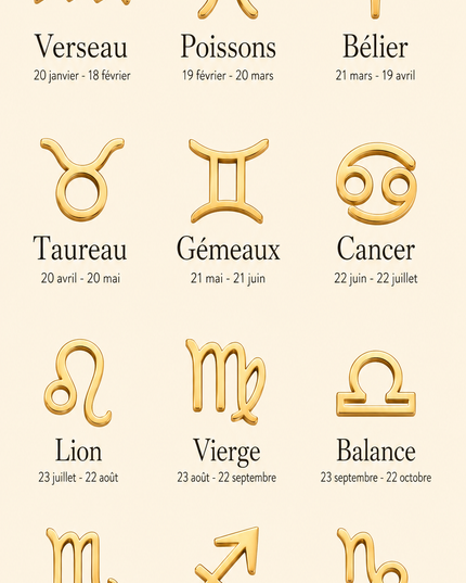 Charm Signe Astrologique - Doré