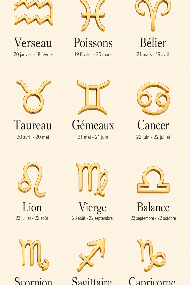 Charm Signe Astrologique - Doré
