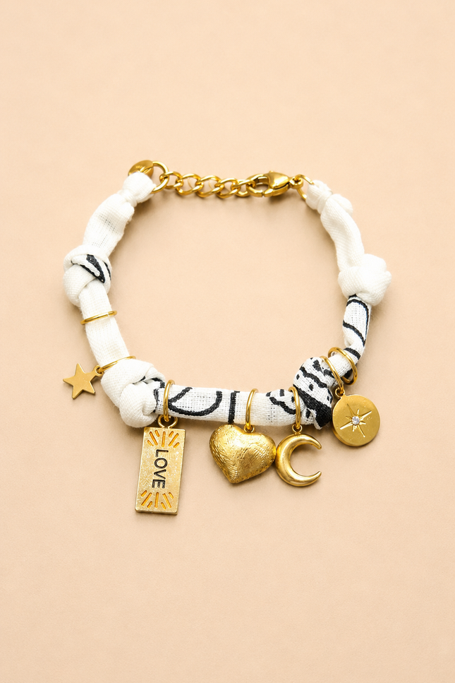 Bracelet Tissia - Doré Blanc