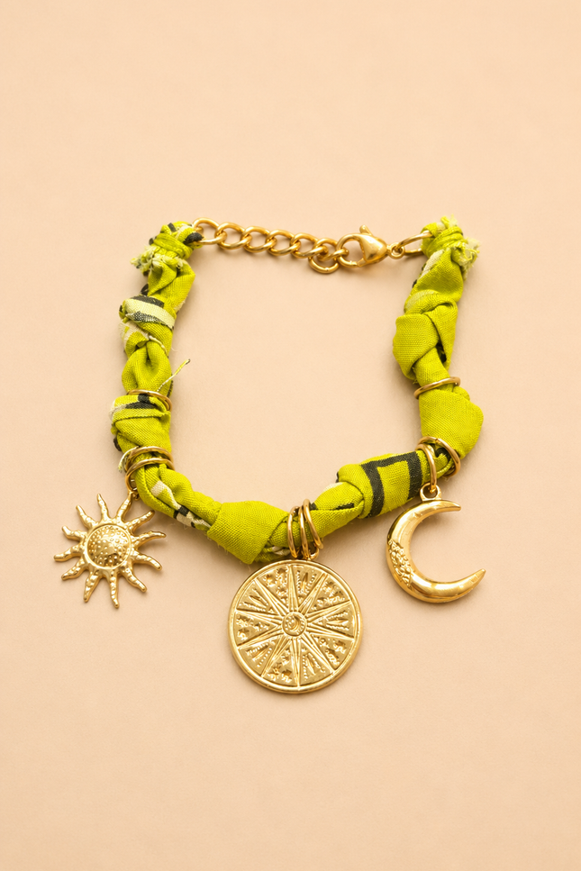 Bracelet Tissia - Doré vert