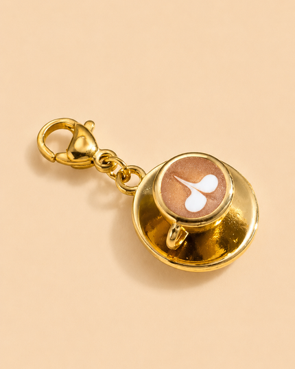 Charm Tasse de café - Doré Latte coeur