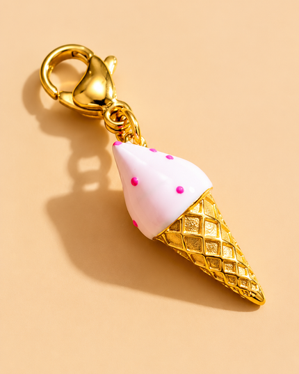 Charm Cornet de glace  - Doré