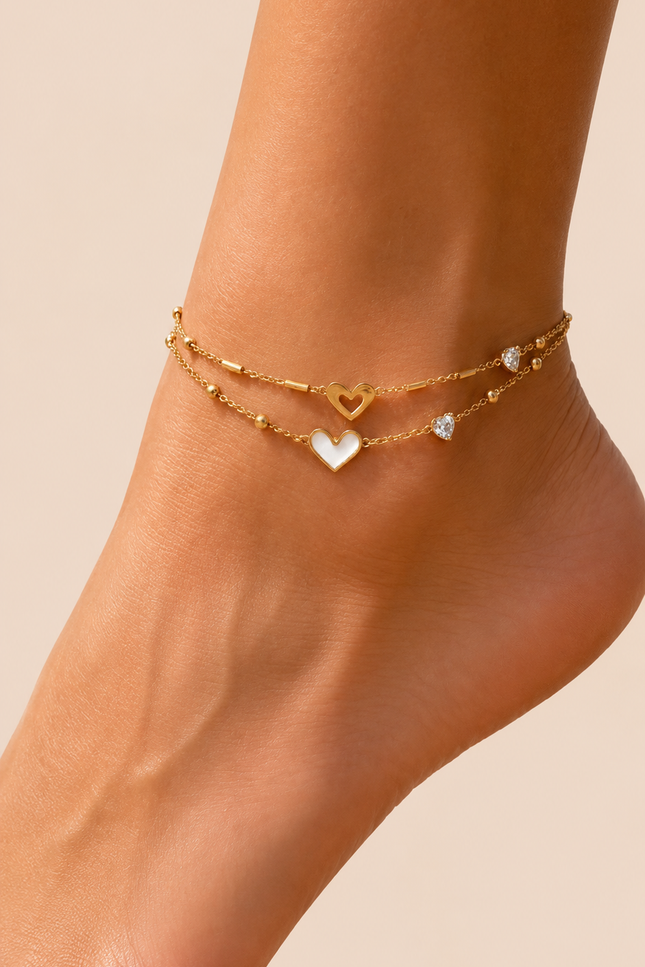 Bracelet de cheville Lovely - Doré