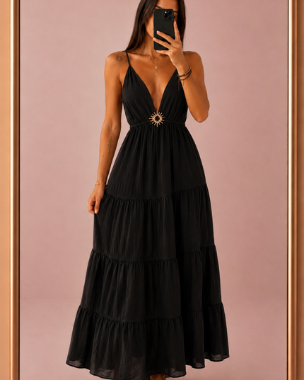 Robe longue Sun - Noire