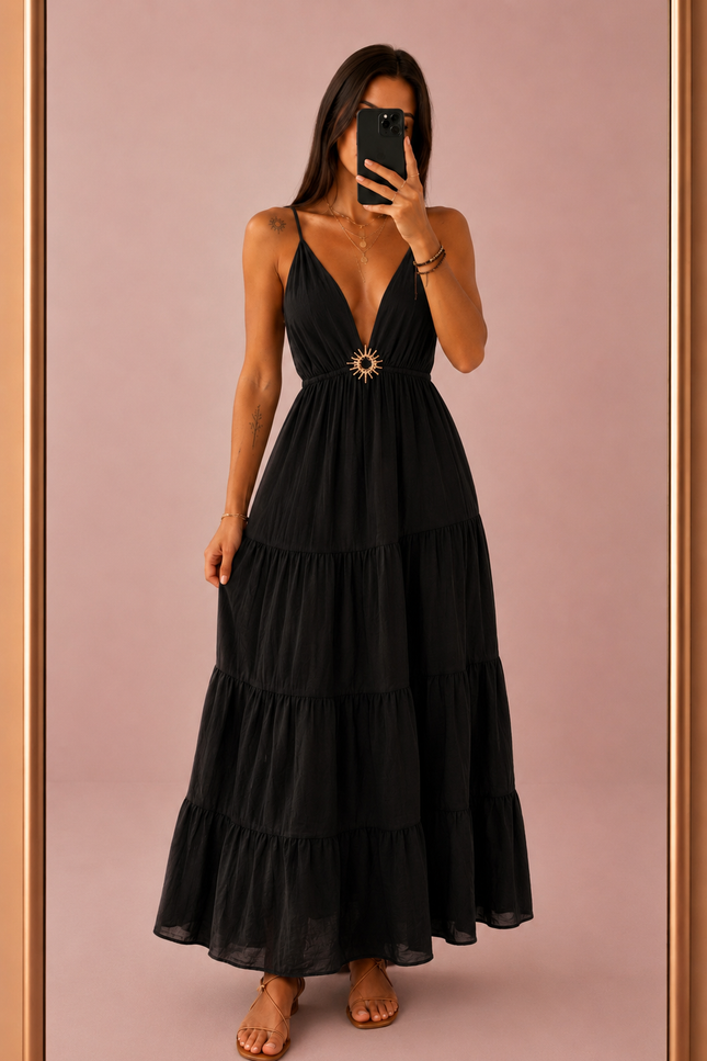 Robe longue Sun - Noire