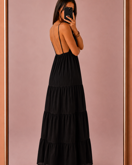 Robe longue Sun - Noire