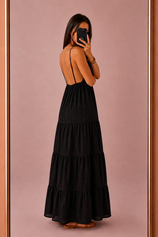 Robe longue Sun - Noire