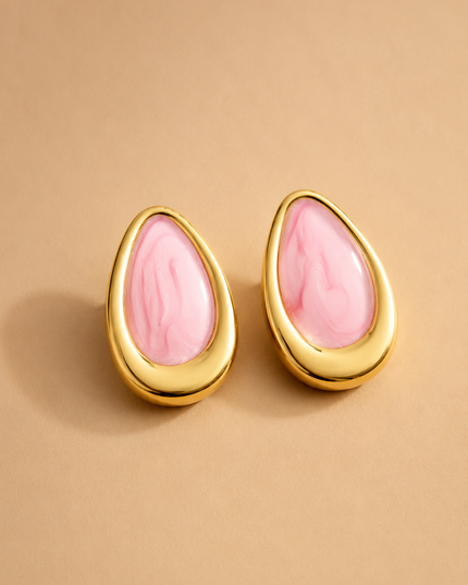 Boucles d’oreilles Opale - doré Rose