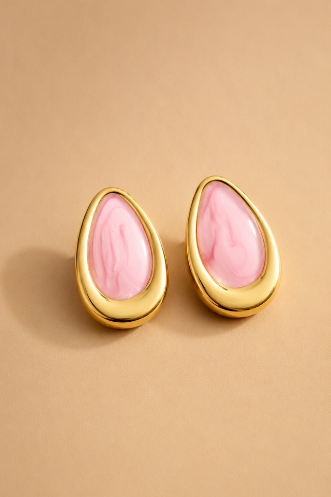 Boucles d’oreilles Opale - doré Rose