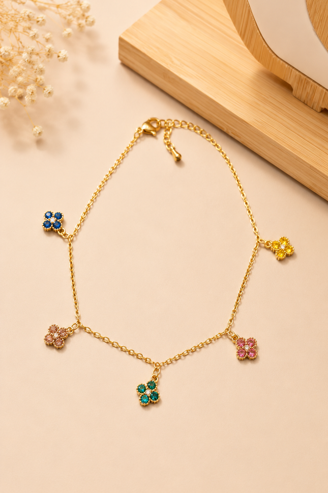 Bracelet de cheville Bloom - Doré