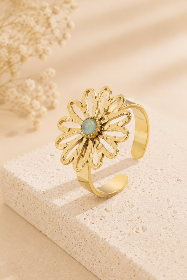 Bague Opale - Vert clair