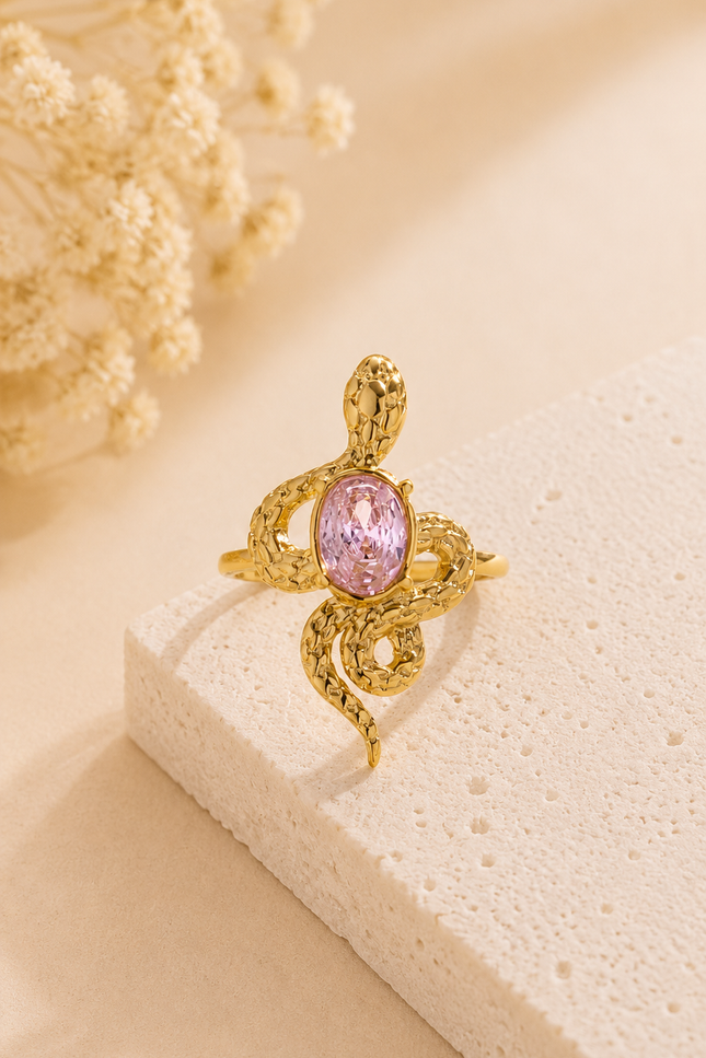 Bague Color Snake - Rose