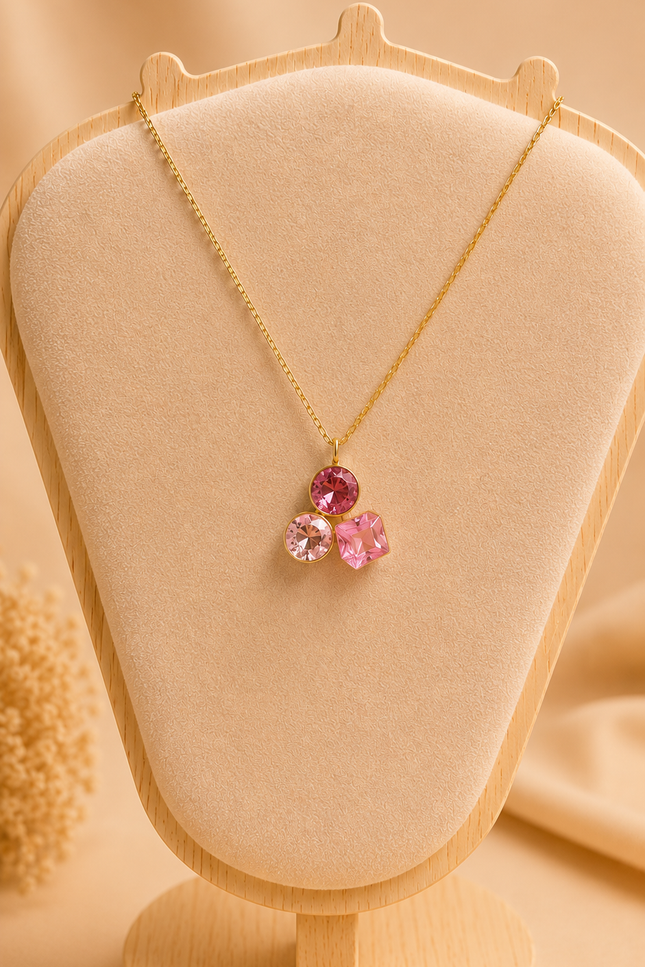 Collier Trilogie  - Rose