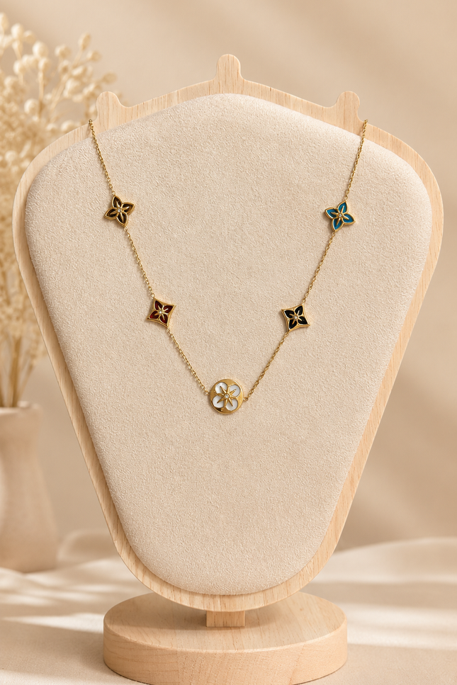 Collier Jardin de fleurs - Doré