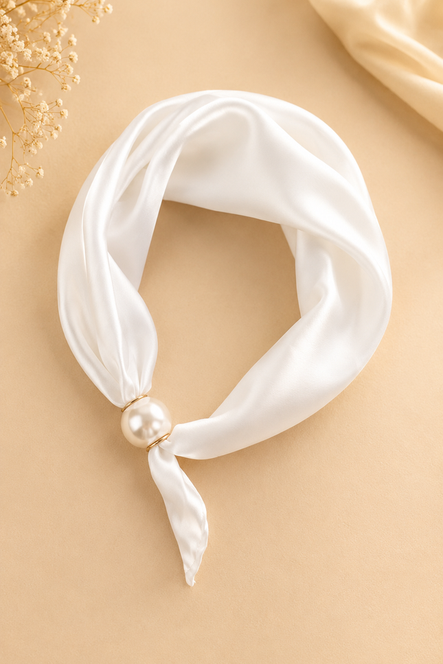 Foulard Satin - Ivoire
