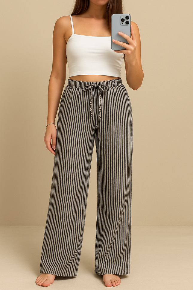 Pantalon gaze de coton - Marron