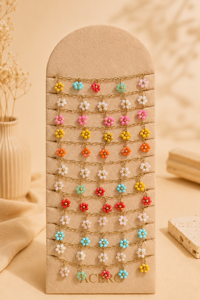 Bracelet Flower Color - Doré