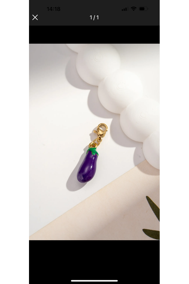 Charm Aubergine - Doré