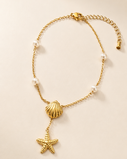 Bracelet de cheville Océa  - Doré