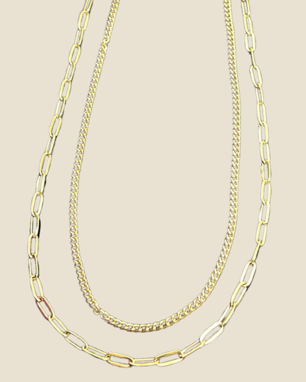 Collier double pour charms - Doré