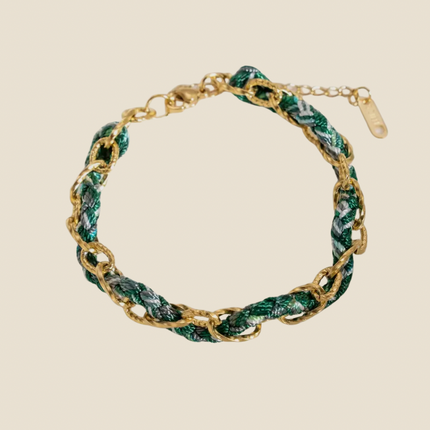 Bracelet Tressé Charm - Vert