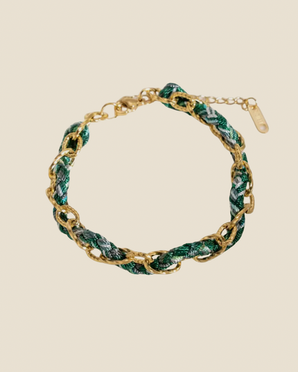 Bracelet Tressé Charm - Vert