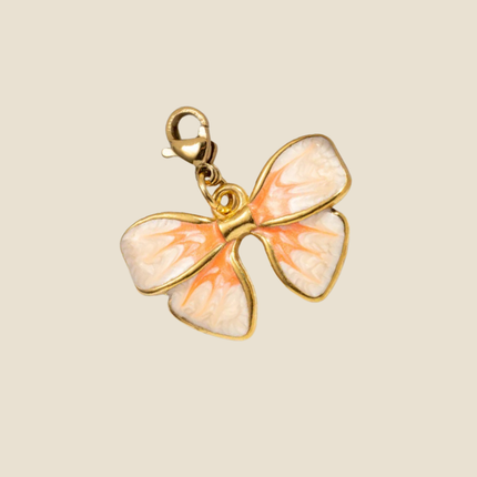 Charm Papillon - Orange  Doré