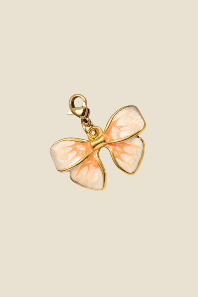 Charm Papillon - Orange  Doré