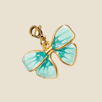Charm Papillon - Vert Doré