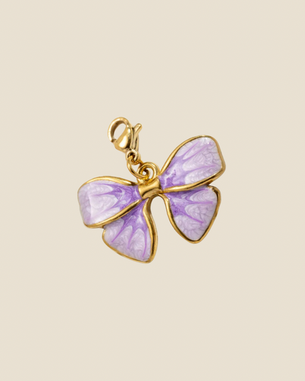 Charm Papillon - lilas Doré