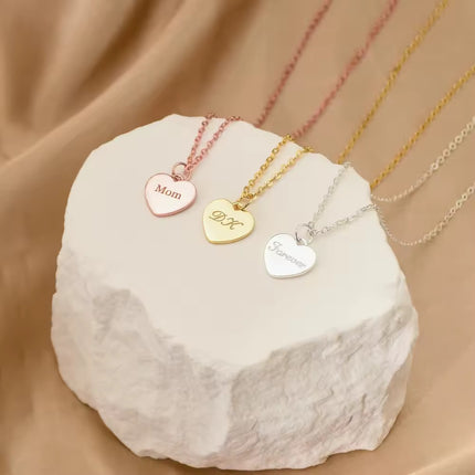 Collier Heart Letter - Personnalisé