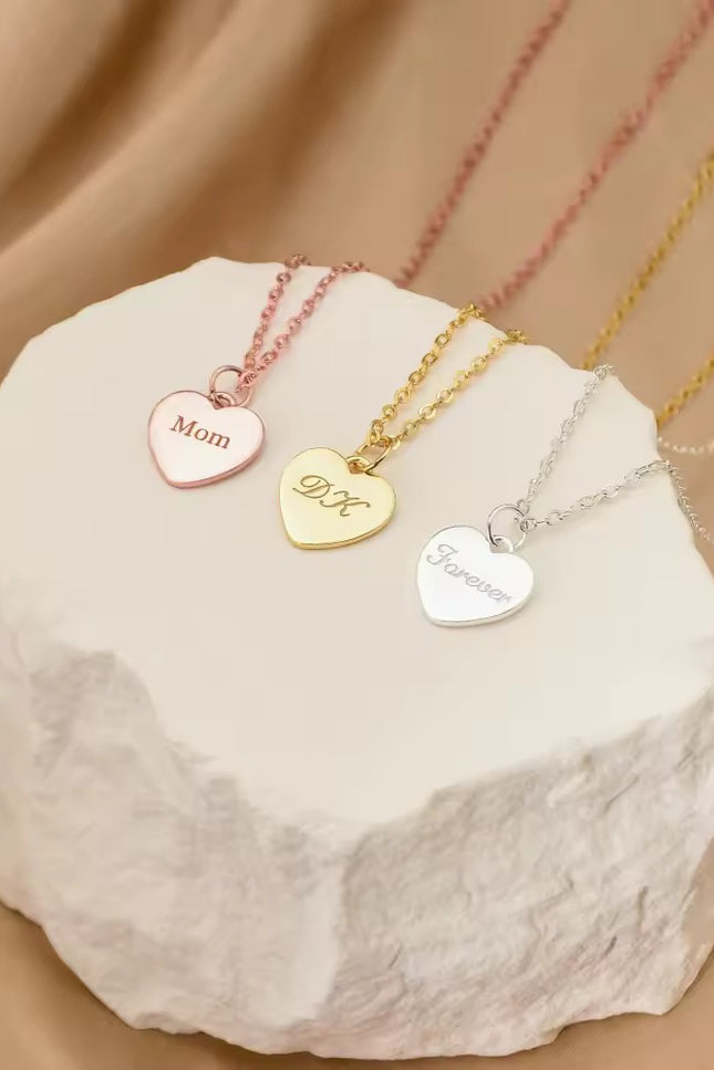 Collier Heart Letter - Personnalisé