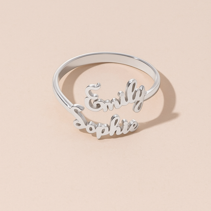 Bague Double Names - Personnalisé