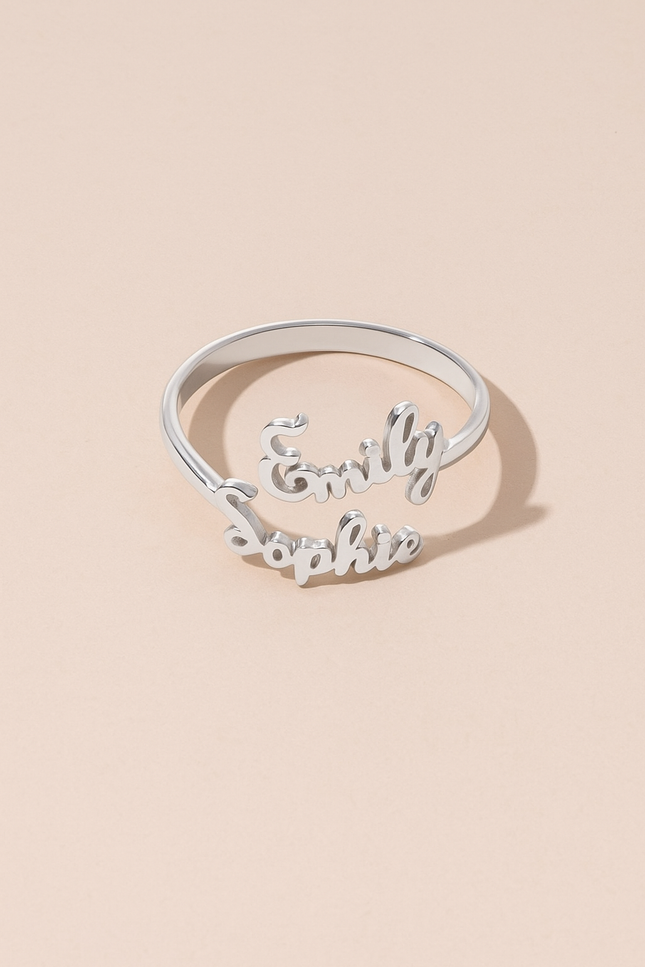 Bague Double Names - Personnalisé